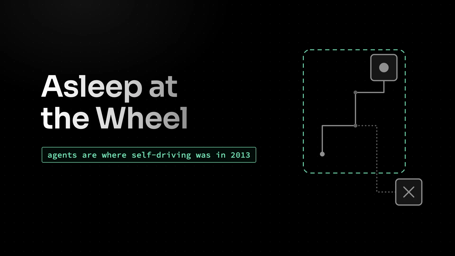 Asleep at the Wheel: an agent's route stays inside a dashed geofence, while one route leaves it and fails