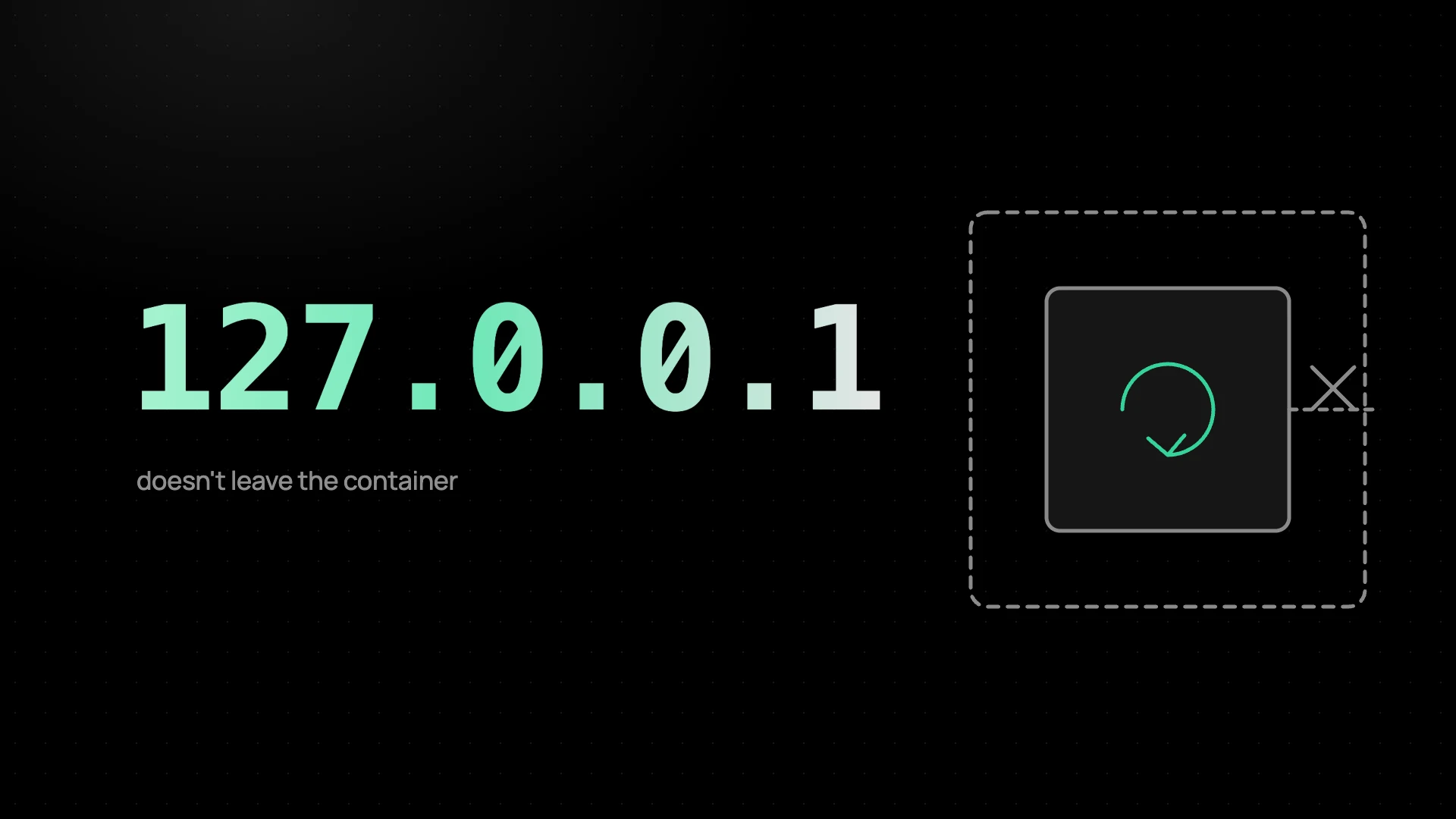 127.0.0.1 loops back inside the Docker container instead of reaching the host